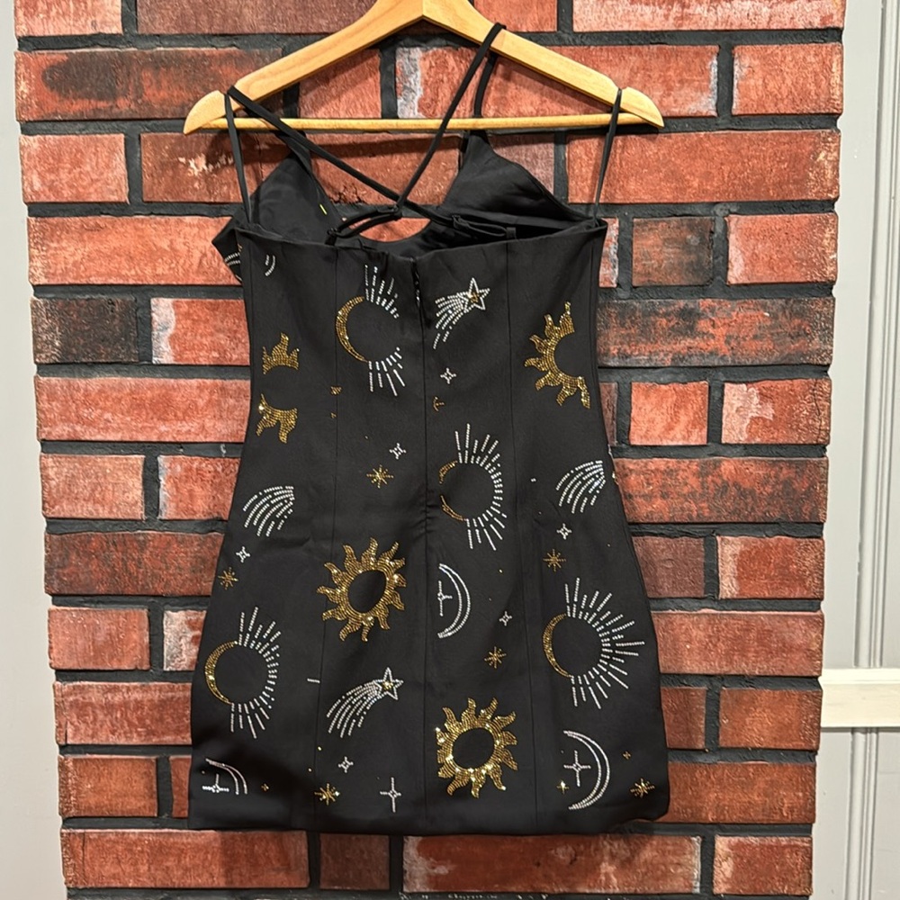 Nasty Gal Black and Gold Mini Dress - Picture 7 of 12